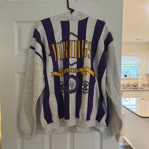 VTG 1993 Cliff Engle L/XL Minnesota Vikings NFL Pullover Hoodie Sweatshirt Rare